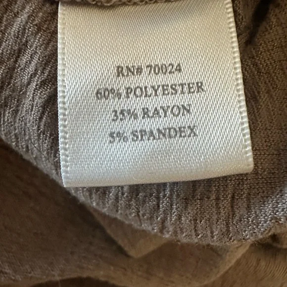 Bobi | Tan 3/4 Sleeve Knit Gauze Top - Picture 5 of 6